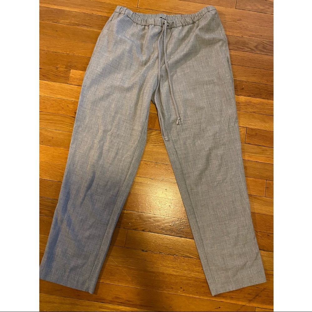 Light grey work pants drawstring L forever 21